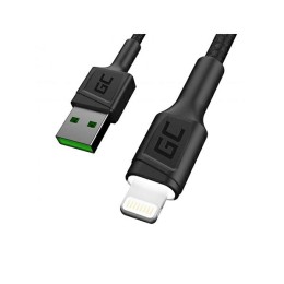 Cable datos USB 2.0 a Lightning Iiphone 5-12 / 1.2m / 2.4a / Led Blanco / KABGC05 / Greencell