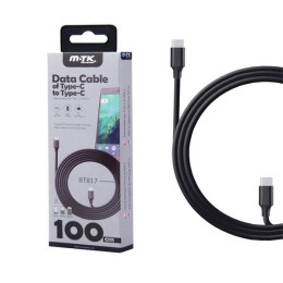 Cable datos Type-C M/M / 1m / 5a / PD 25w / Carga rapida /  BT817 / Negro / One+