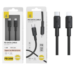 Cable datos Type-C a Lightning Iphone / 1.5 m / 3.4a / NB1475 / Carga Rapida PD / Negro / 2104752 / One+