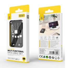 Kit de Cable + Adaptadores de Smartphones NB1508 / Almacenaje de tarjetas / 60W Max / Negro / One+