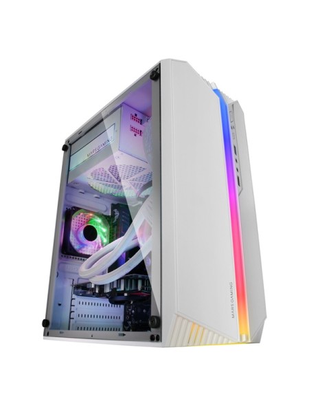 ÷ Caja microatx gaming mars gaming mc-s1 white frontal argb ventilador traser frgb ventana lateral sin