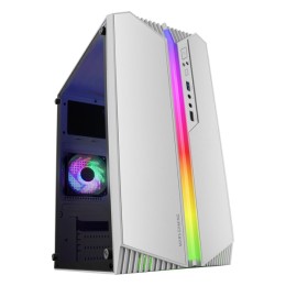 ÷ Caja microatx gaming mars gaming mc-s1 white frontal argb ventilador traser frgb ventana lateral sin