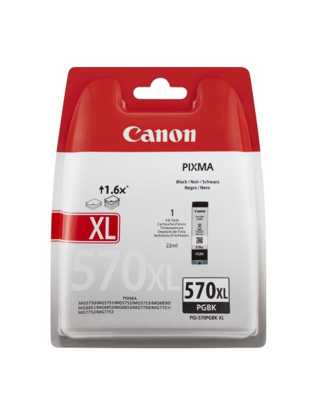 ÷ Tinta original canon pgi570 xl negro 22ml - caja seguridad